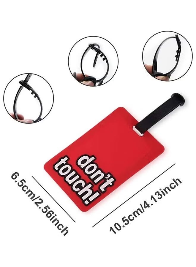 RION Luggage Tag with Name ID Card, Personalised Identifier ID Labels, Flexible PVC Travel Tags, Colorful Secure Travel Luggage Labels for Travel, Baggage Identity ID Labels, Suitcase Tags, 6 Pack - Image 3